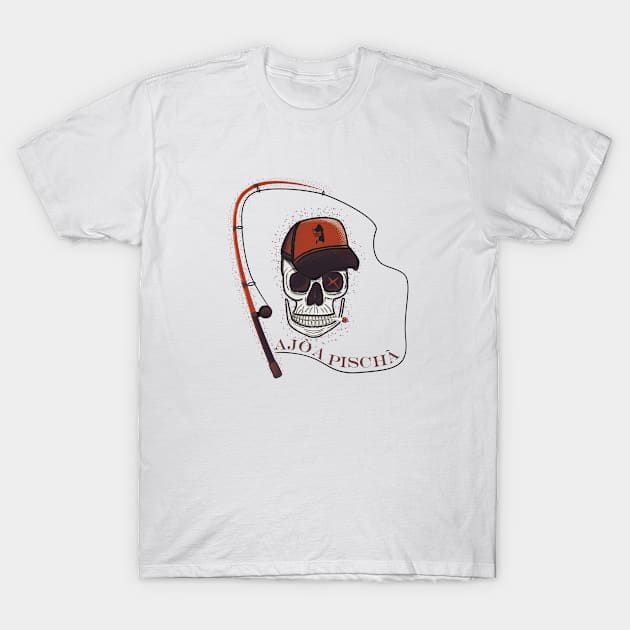 Fishing Skull T-Shirt by Stecra